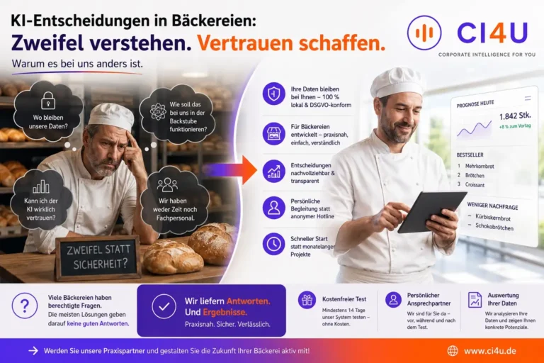 Warum sich Bäckereien mit der KI-Entscheidung schwertun – und warum das bei uns anders ist